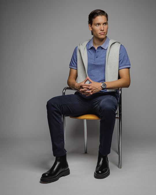 KÉK FÉRFI RÖVID UJJÚ GALLÉROS PÓLÓ 1D25FW4054SS2405