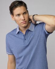 KÉK FÉRFI RÖVID UJJÚ GALLÉROS PÓLÓ