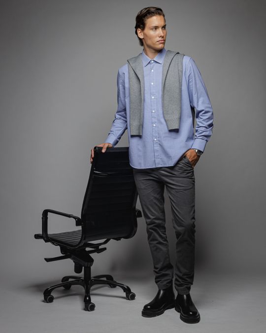 KÉK FÉRFI PAMUT ING 1D25FW5007LS1301