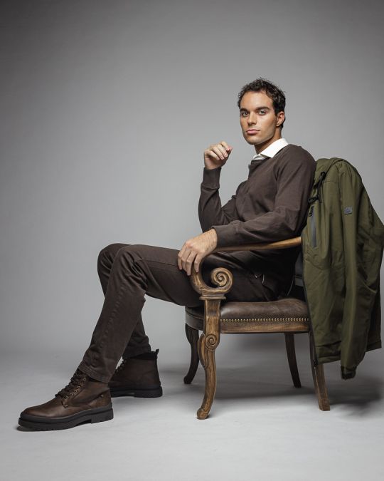 BARNA FÉRFI HOSSZÚ UJJÚ GALLÉROS PÓLÓ 1D25FW4010LS0104