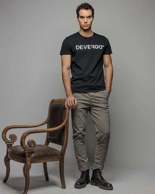 BLACK MEN'S SHORT SLEEVE T-SHIRT 1D25FW4044SS0105