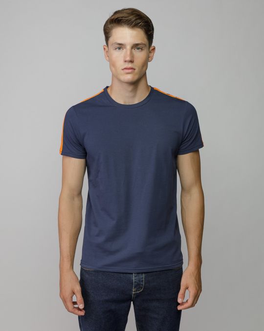 BLUE MEN'S SHORT SLEEVE T-SHIRT 1D25FW4050SS0205