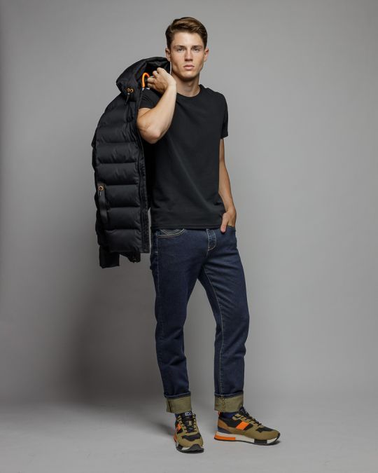 BLACK MEN'S SHORT SLEEVE T-SHIRT 1D25FW4050SS0205