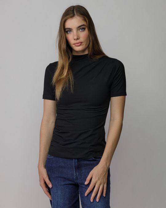 FEKETE NŐI RÖVID UJJÚ PÓLÓ 2D25FW4527SS0105