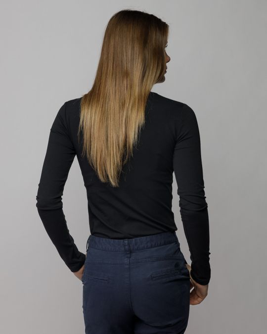 FEKETE NŐI HOSSZÚ UJJÚ PÓLÓ 2D25FW4532LS0205