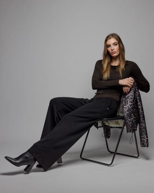 BARNA NŐI HOSSZÚ UJJÚ PÓLÓ 2D25FW4564LS0205