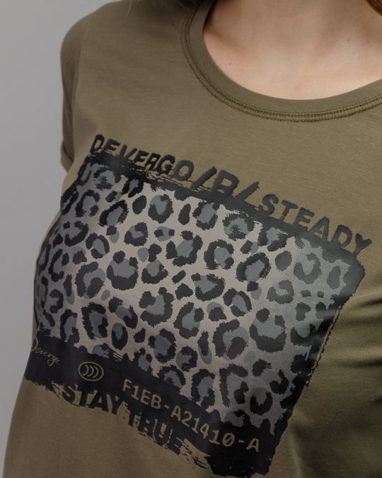 KHAKI NŐI RÖVID UJJÚ PÓLÓ 2D25FW4522SS0224