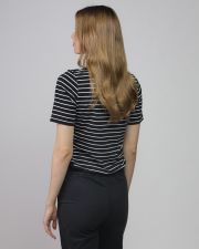 FEKETE NŐI RÖVID UJJÚ CSÍKOS PÓLÓ