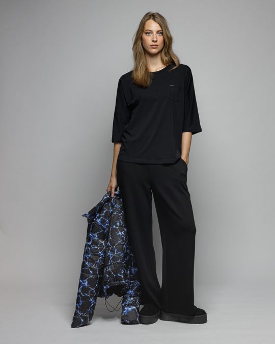 FEKETE NŐI RÖVID UJJÚ PÓLÓ 2D25FW4520SS0224