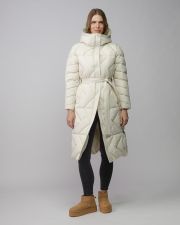 BEIGE WOMEN'S LONG WINTER COAT