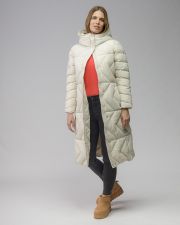 BEIGE WOMEN'S LONG WINTER COAT
