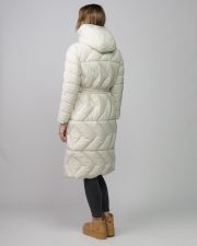 BEIGE WOMEN'S LONG WINTER COAT
