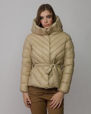 BEIGE WOMEN'S SHORT COAT