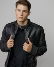 FEKETE FÉRFI VEGÁN BŐR KABÁT