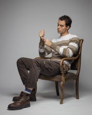 BARNA FÉRFI OLDALZSEBES NADRÁG