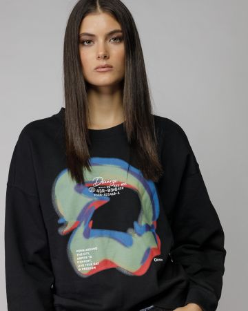 FEKETE NŐI PULÓVER 2D25FW4593LS0705