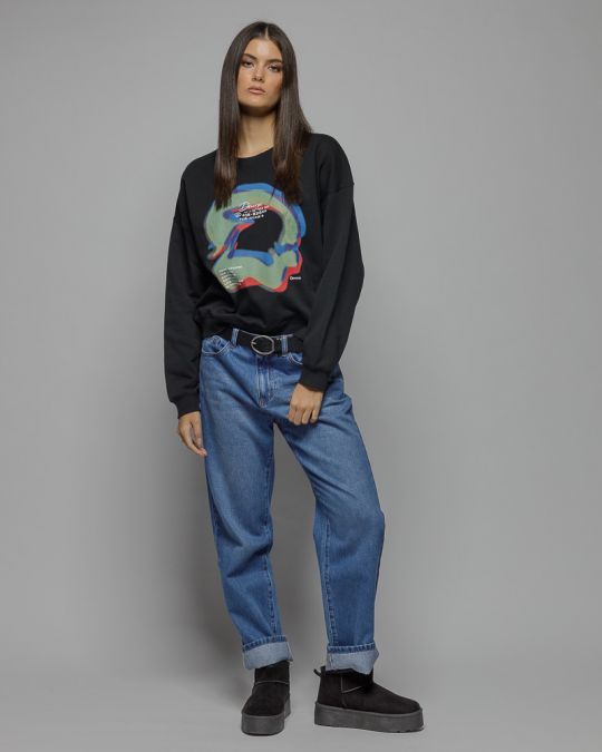 FEKETE NŐI PULÓVER 2D25FW4593LS0705