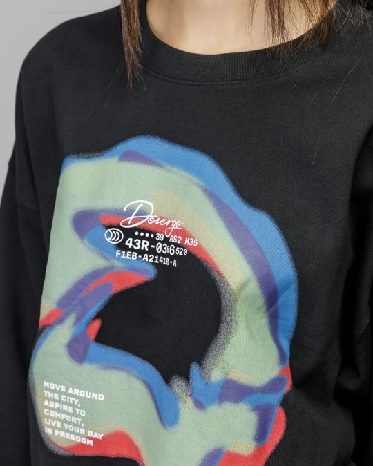 FEKETE NŐI PULÓVER 2D25FW4593LS0705