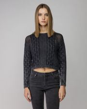 SZÜRKE NŐI KÖTÖTT PULÓVER