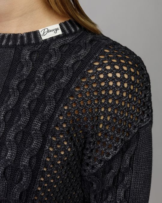 SZÜRKE NŐI KÖTÖTT PULÓVER 2D25FW6520LS1124