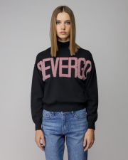 FEKETE NŐI KÖTÖTT GARBÓ PULÓVER