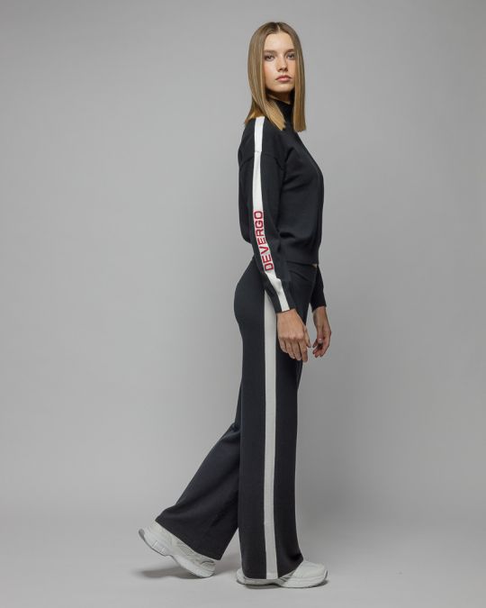 FEKETE NŐI KÖTÖTT GARBÓ PULÓVER 2D25FW6531LS1101