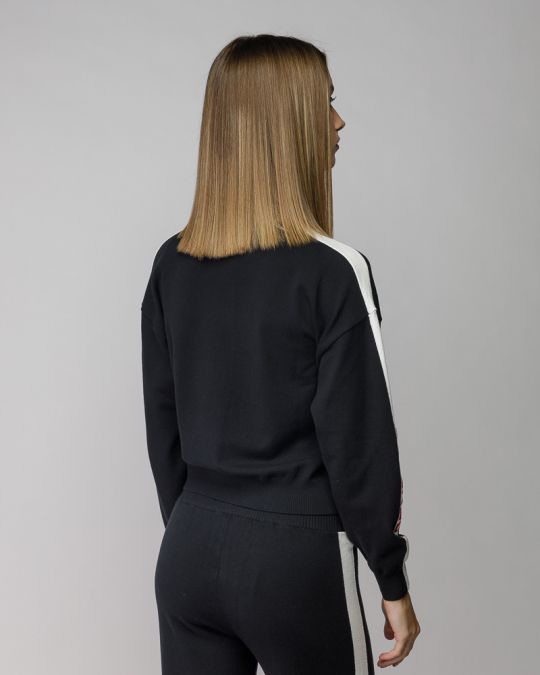 FEKETE NŐI KÖTÖTT GARBÓ PULÓVER 2D25FW6531LS1101