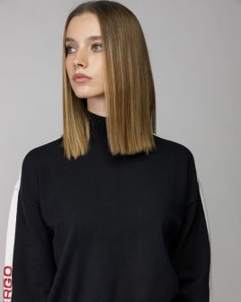 FEKETE NŐI KÖTÖTT GARBÓ PULÓVER 2D25FW6531LS1101