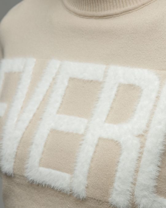 FEHÉR NŐI KÖTÖTT GARBÓ PULÓVER 2D25FW6531LS1101