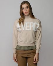 FEHÉR NŐI KÖTÖTT GARBÓ PULÓVER