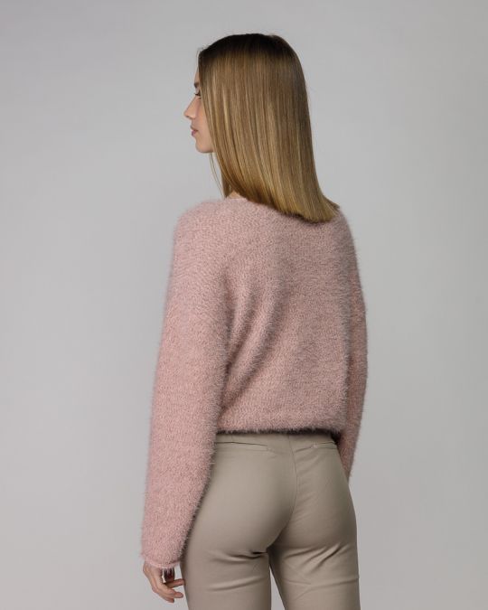 TÖBBSZÍNŰ NŐI BOLYHOS KÖTÖTT PULÓVER 2D25FW6532LS1101