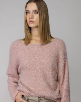 TÖBBSZÍNŰ NŐI BOLYHOS KÖTÖTT PULÓVER 2D25FW6532LS1101