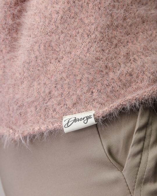 TÖBBSZÍNŰ NŐI BOLYHOS KÖTÖTT PULÓVER 2D25FW6532LS1101