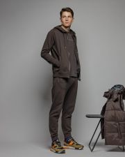 BROWN MEN'S ZIP SWEATER