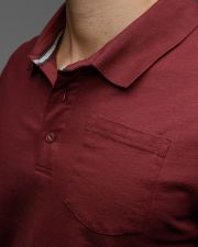 BORDÓ FÉRFI RÖVID UJJÚ GALLÉROS PÓLÓ