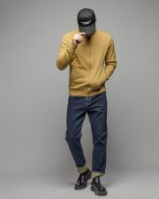 YELLOW MEN'S ZIP SWEATER