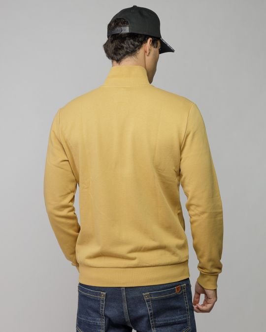 YELLOW MEN'S ZIP SWEATER 1D25FW4093KA0705