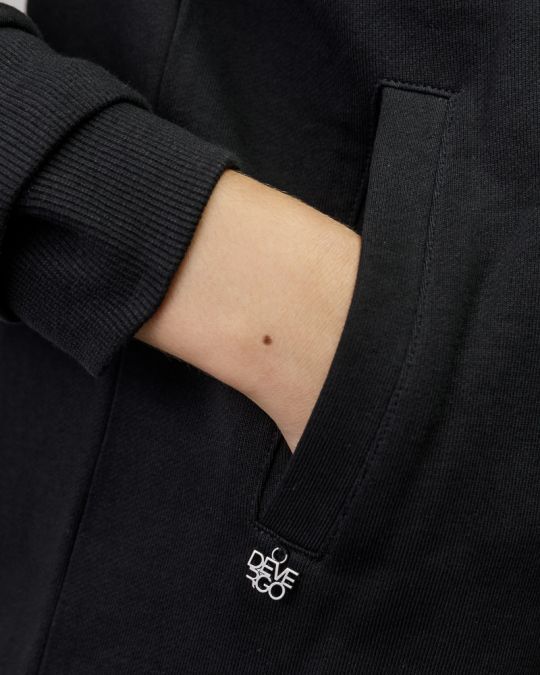 FEKETE NŐI HOSSZÚ CIPZÁRAS KARDIGÁN 2D25FW4587KA0705