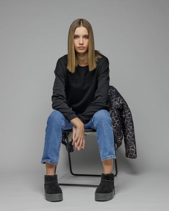 FEKETE NŐI PULÓVER 2D25FW4594LS1201