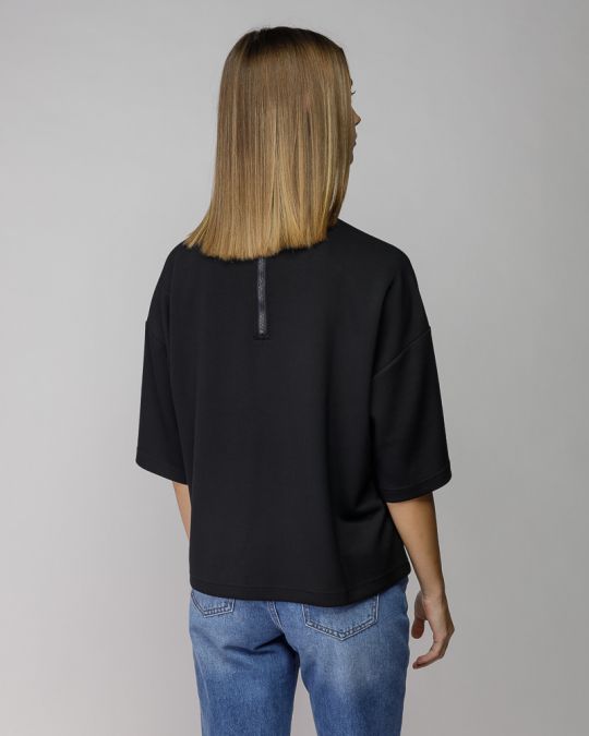 FEKETE NŐI RÖVID UJJÚ PÓLÓ 2D25FW4529SS1201