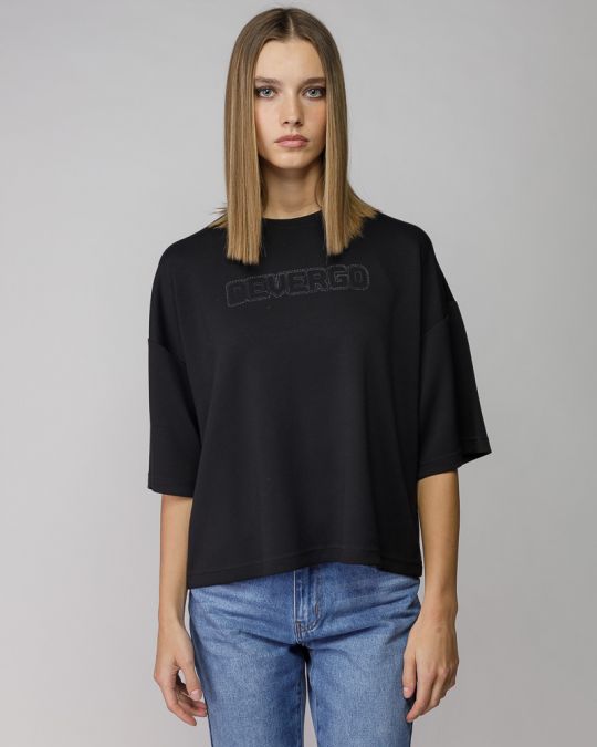 FEKETE NŐI RÖVID UJJÚ PÓLÓ 2D25FW4529SS1201