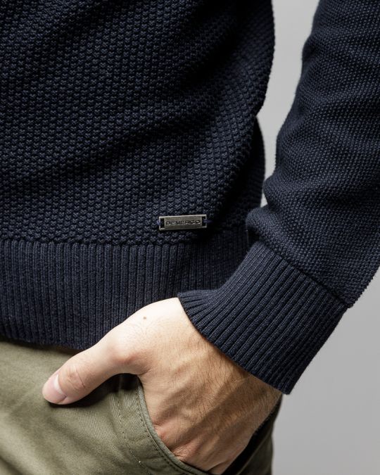 KÉK FÉRFI KÖTÖTT GARBÓ PULÓVER 1D25FW6017LS1101