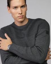 FEKETE FÉRFI KÖTÖTT PULÓVER