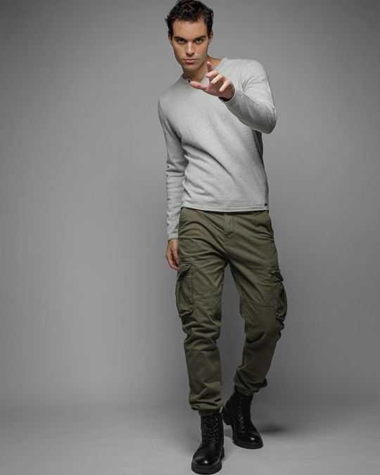 BÉZS FÉRFI VÉKONY KÖTÖTT PULÓVER 1D25FW6027LS1101