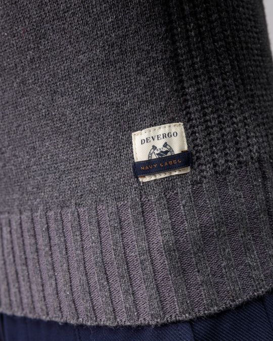 SZÜRKE FÉRFI KÖTÖTT PULÓVER 1D25FW6012LS1101