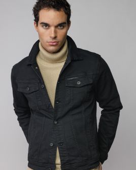 FEKETE FÉRFI FARMER DZSEKI 1D25FW7077KA6106