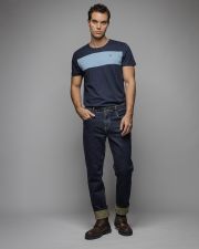 BLUE MEN'S SIDE POCKET PANTS