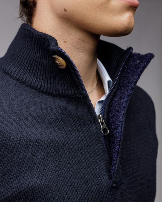 KÉK FÉRFI KÖTÖTT PULÓVER 1D25FW6033LS1101