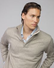 BARNA FÉRFI KÖTÖTT PULÓVER