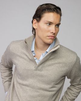 BROWN MEN'S KNITTED SWEATER 1D25FW6033LS1101